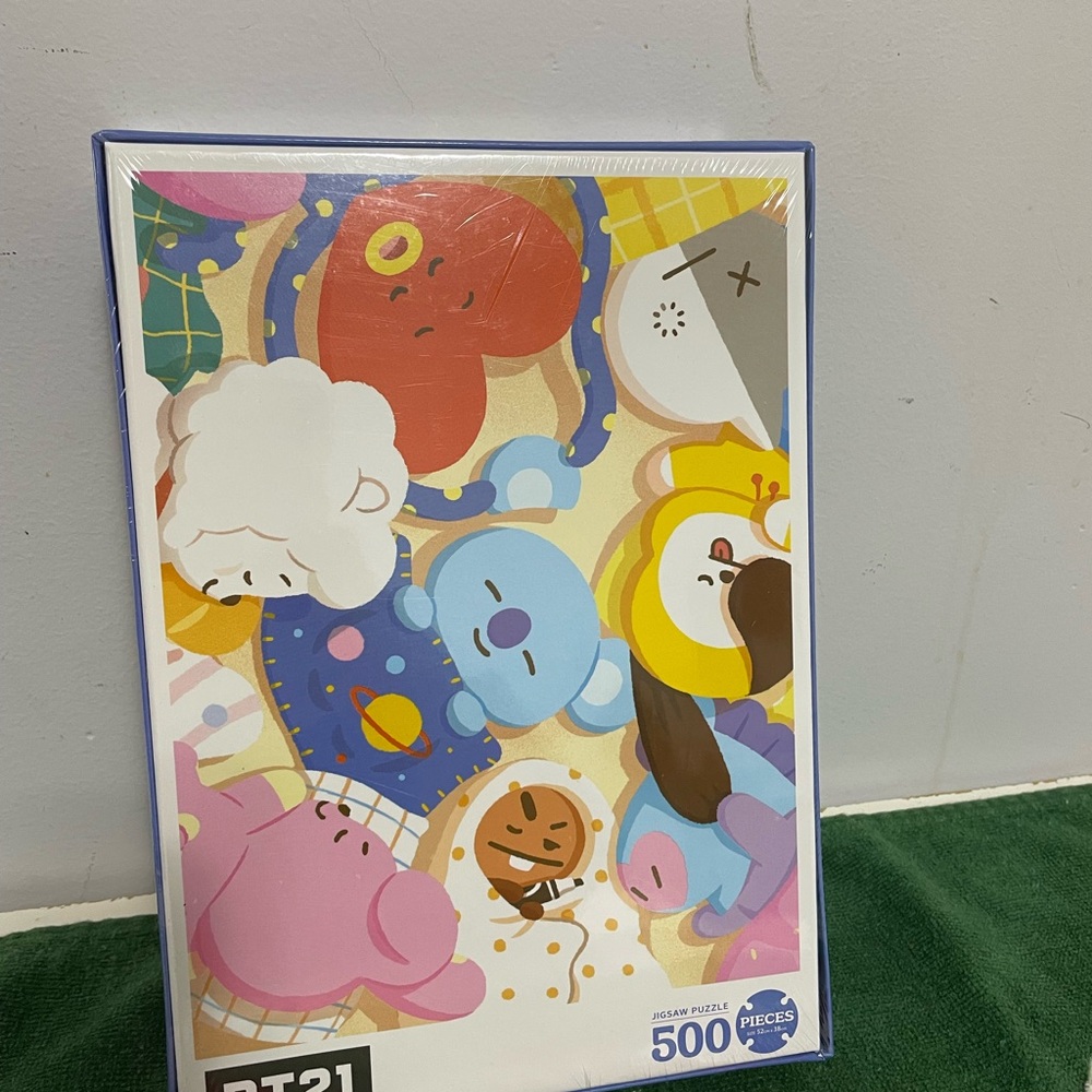BT21 Colorful Character Mixed Media Wall Art Puzzle - Blue, Pink, Yellow Arirang